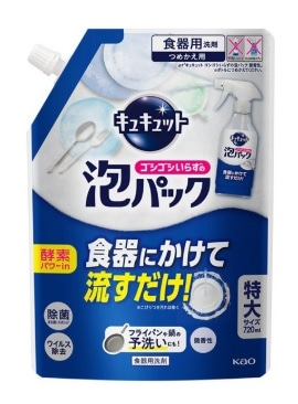 キュキュット ゴシゴシいらずの泡パック 微香性 つめかえ用 特大サイズ 720ML