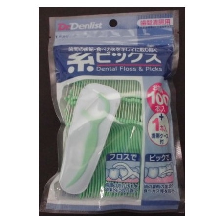 ドクターデンリスト 糸ピックス 100本+携帯ケース付1本入