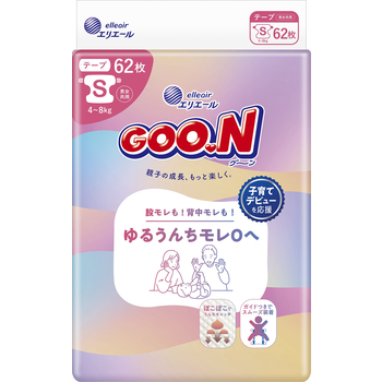 グーン ゆるうんちモレ0へ Sサイズ 62枚