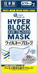 ハイパーブロックマスク　ウイルス飛沫ブロック　ふつうサイズ　７枚