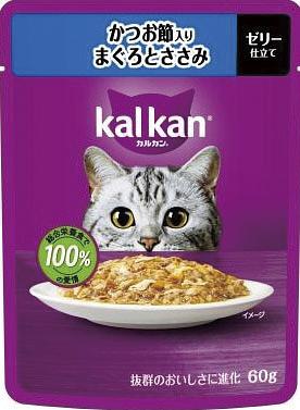 カルカンパウチ かつお節入り まぐろとささみ 60g