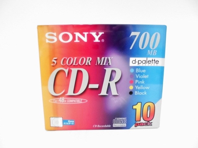 販売終了しました】ソニーＣＤ－Ｒ８０分１０枚カラースリムケース: 日用品クリエイトSDネットショップ