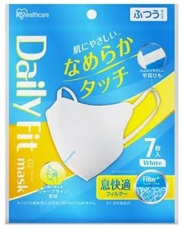 DAILYFITマスク なめらかタッチ 立体 ホワイト 7枚