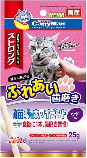 ドギーマン 猫ちゃんホワイデント ストロング ツナ味 ２５ｇ: ペット 