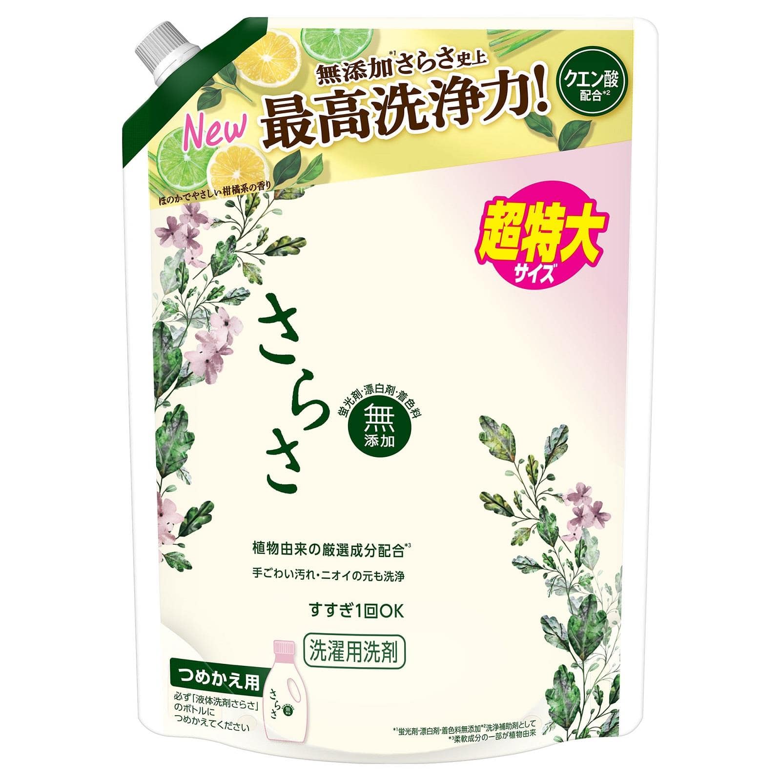 さらさ 洗剤ジェル つめかえ用 超特大 １０１０ｇ(1010ｇ つめかえ用 