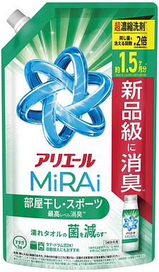 アリエールミライ 超濃縮 部屋干し&スポーツ つめかえ用 特大 480g
