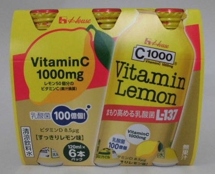 Ｃ１０００ビタミンレモン乳酸菌　１２０ｍｌ×６本