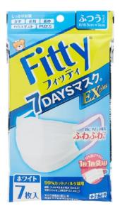フィッティ　７ＤＡＹＳマスクＥＸプラス　７枚入　ホワイト　ふつうサイズ