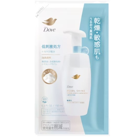 ダヴ パールシャイン 敏感肌 センシティブモイスチャー 泡洗顔料 つめかえ用 150g