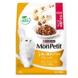 【お取り寄せ】モンプチ バッグ 5種の贅沢グリルブレンド 600g