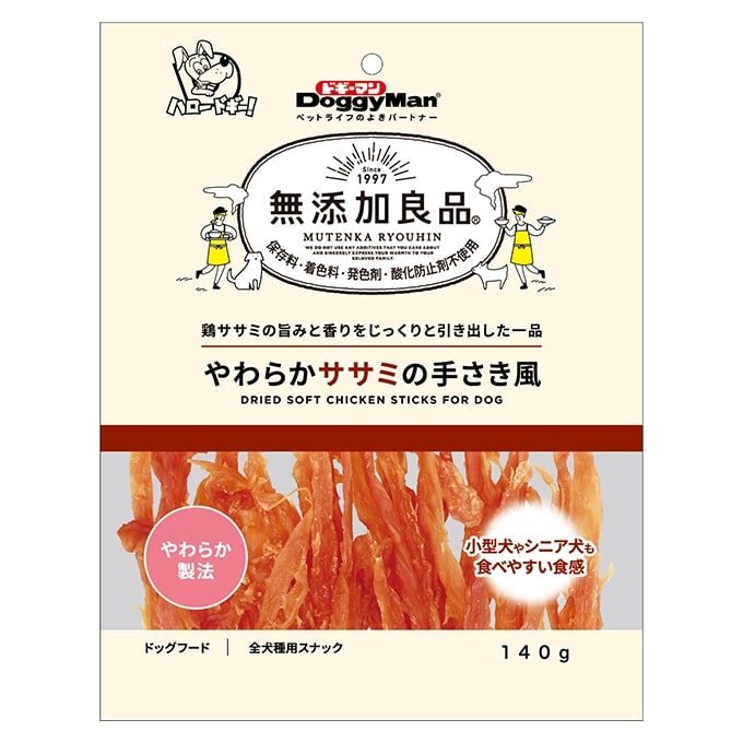 無添加良品 やわらかササミの手さき風 140g