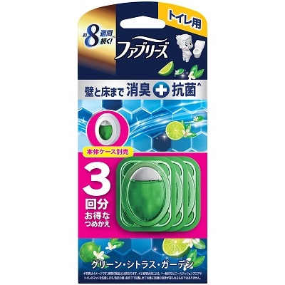 ファブリーズ トイレ用 消臭+抗菌 グリーン・シトラス・ガーデン 替 3P 18.9ml