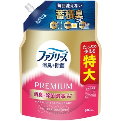 ファブリーズ W除菌+消臭 プレミアム パステルフローラル&ブロッサムの香り つめかえ用 特大サイズ 610ml